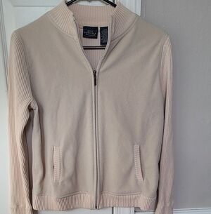 Sonoma Cream Zip-Up Sweater